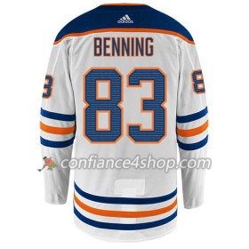 Adidas Maillot de Hockey Edmonton Oilers MATT BENNING 83 Blanc Authentic - Homme